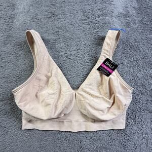 Bali Comfort Bra Womens XL Beige Nude Wireless Soft Cup Pullover Style NWT